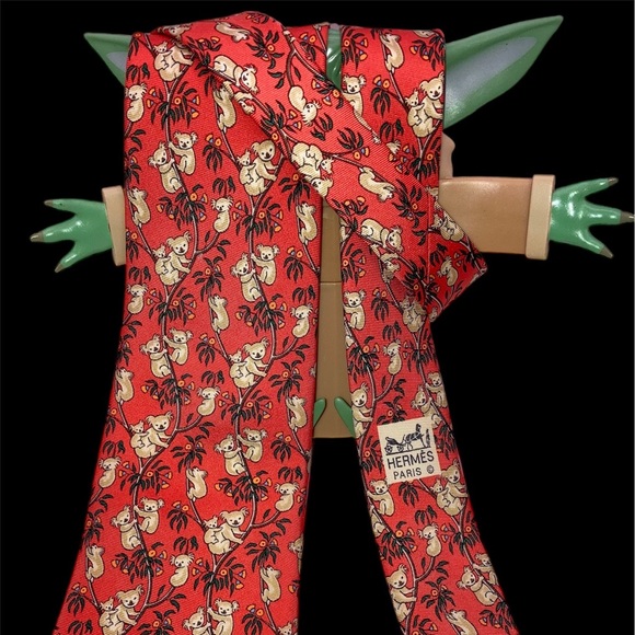 HERMES Silk Neck Tie. Koalas 🐨🐨 - Picture 1 of 6